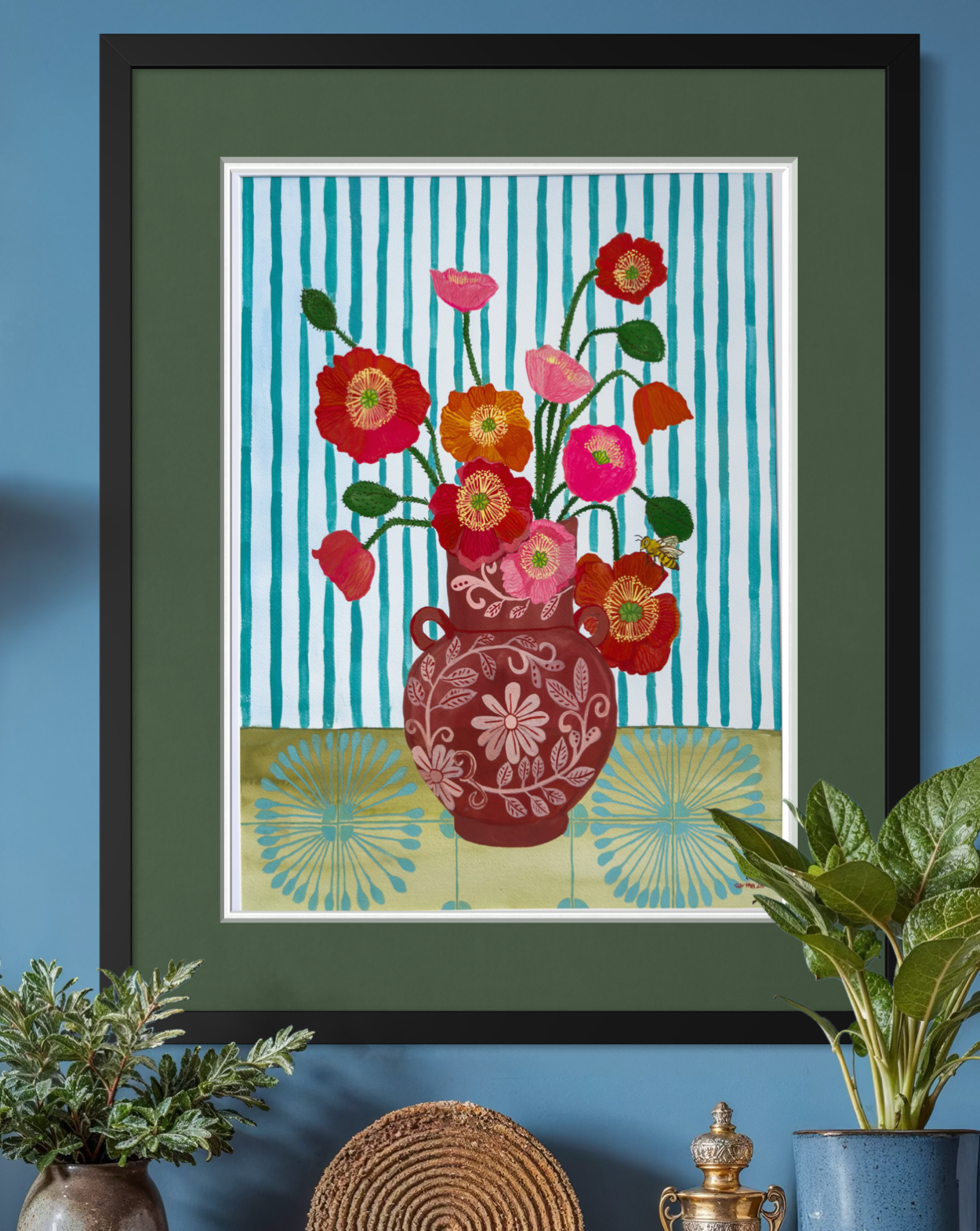 Poppies & The Bee