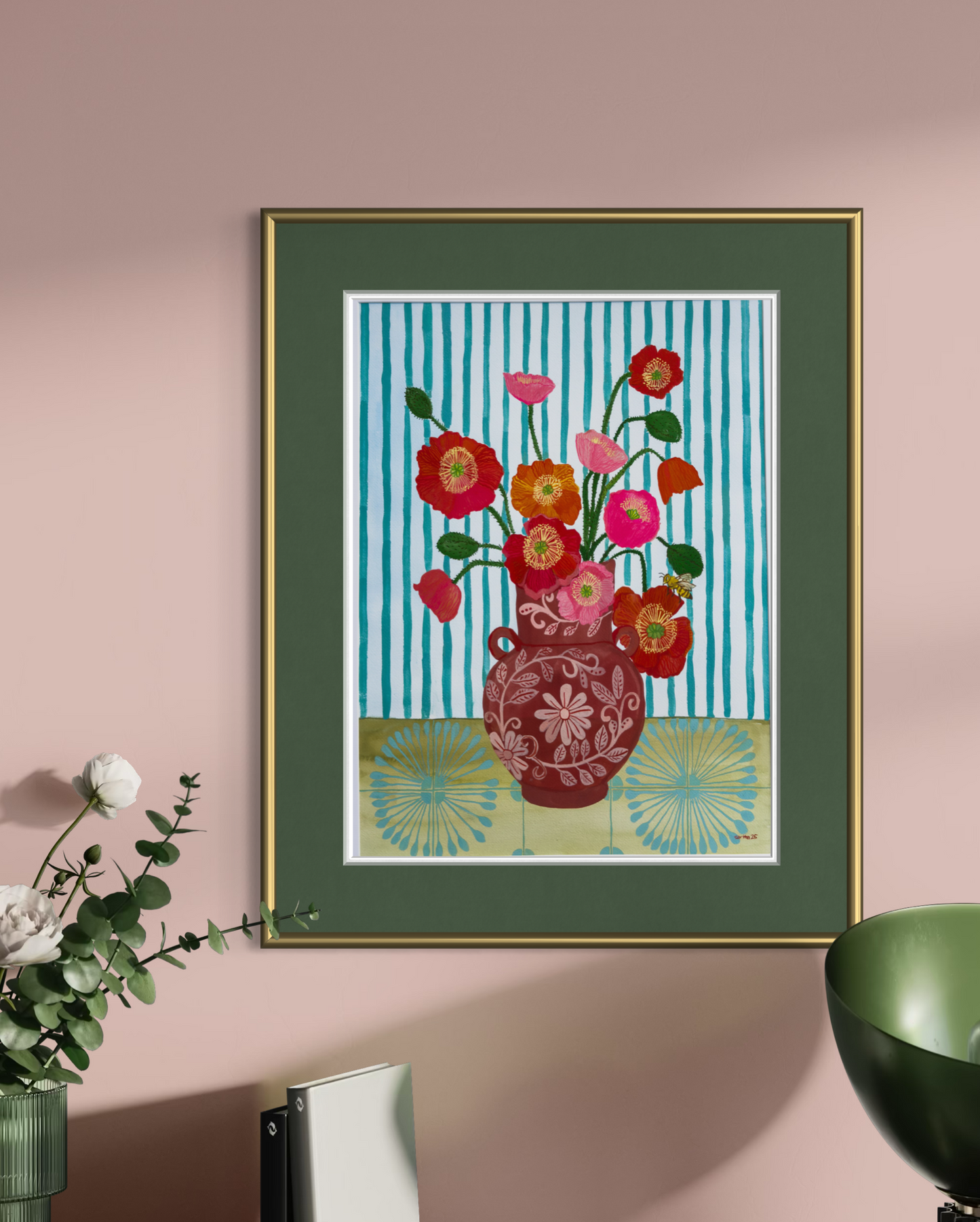 Poppies & The Bee