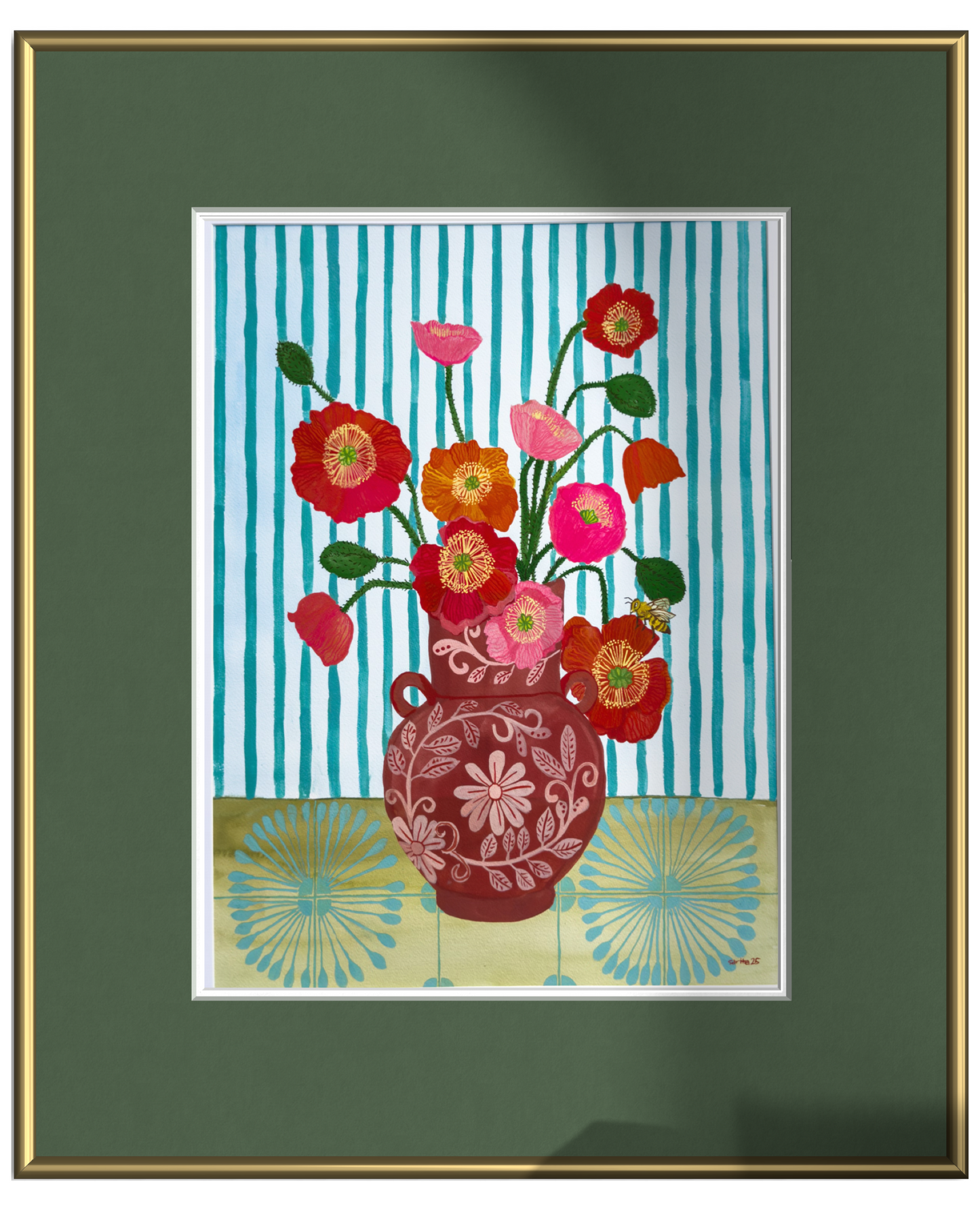 Poppies & The Bee